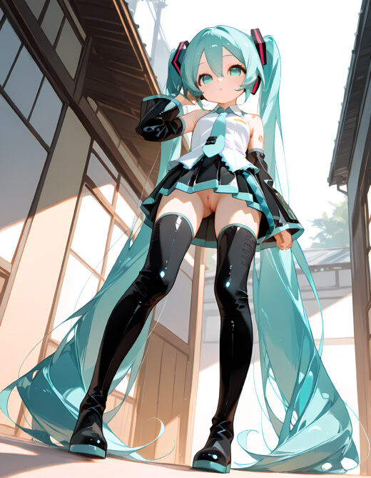 Loli Hatsune Miku Upskirting