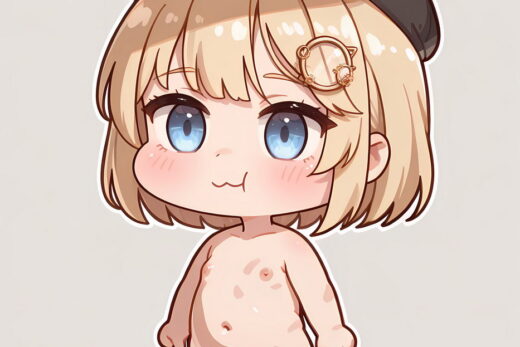 Chibi Amelia Watson Naked showing nipples pus