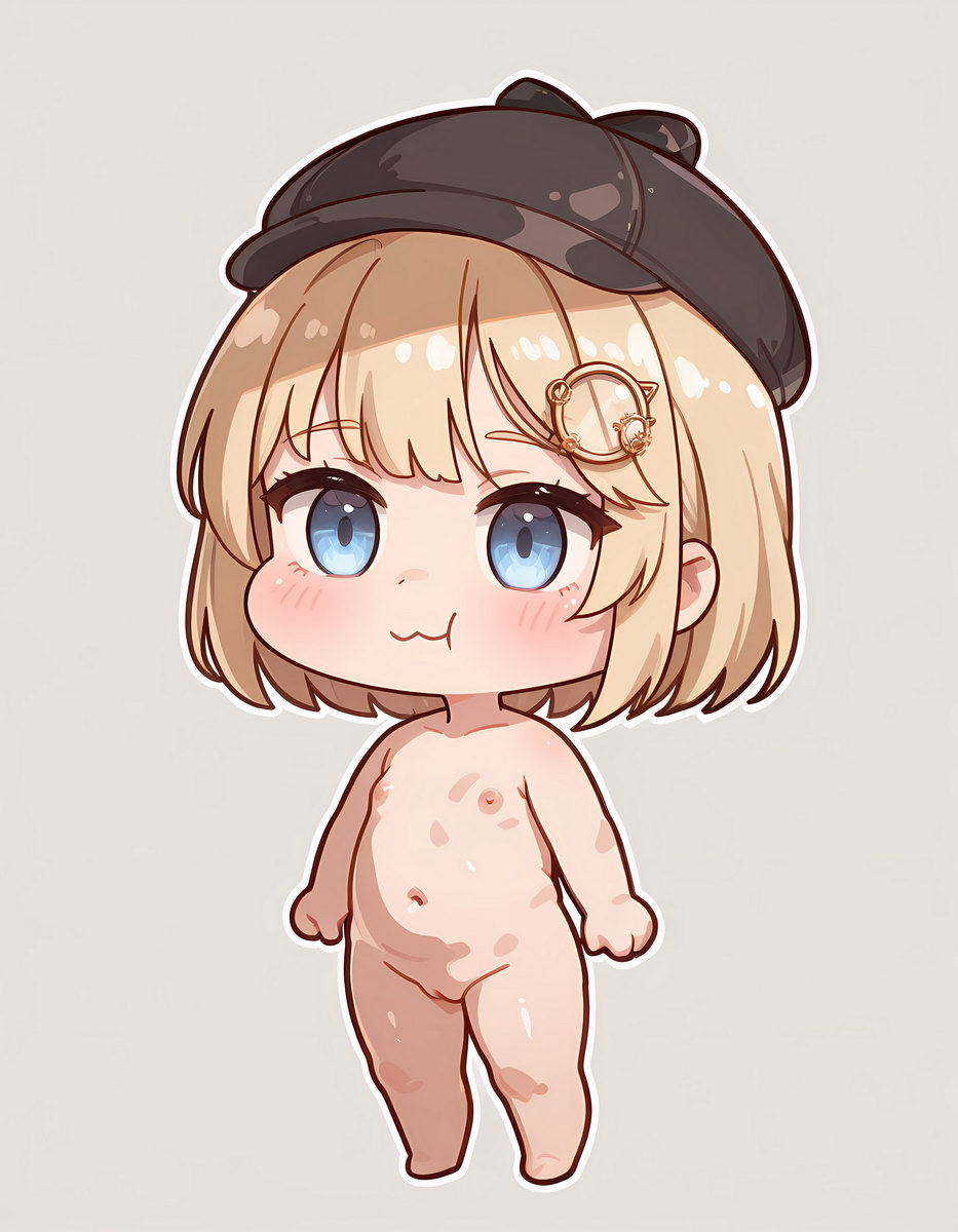 Chibi Amelia Watson Naked showing nipples pus