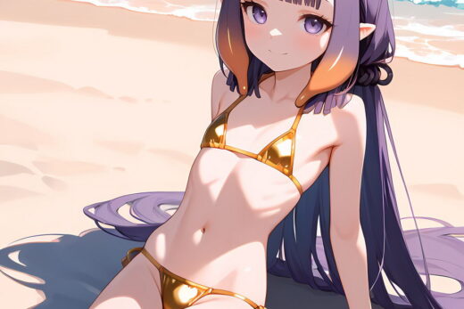 Ninomae Ina'nis Golden Bikini