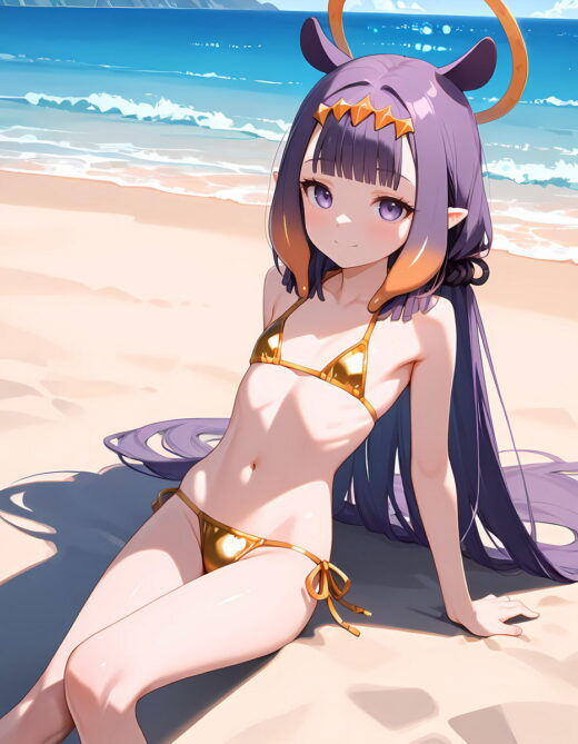 Ninomae Ina'nis Golden Bikini