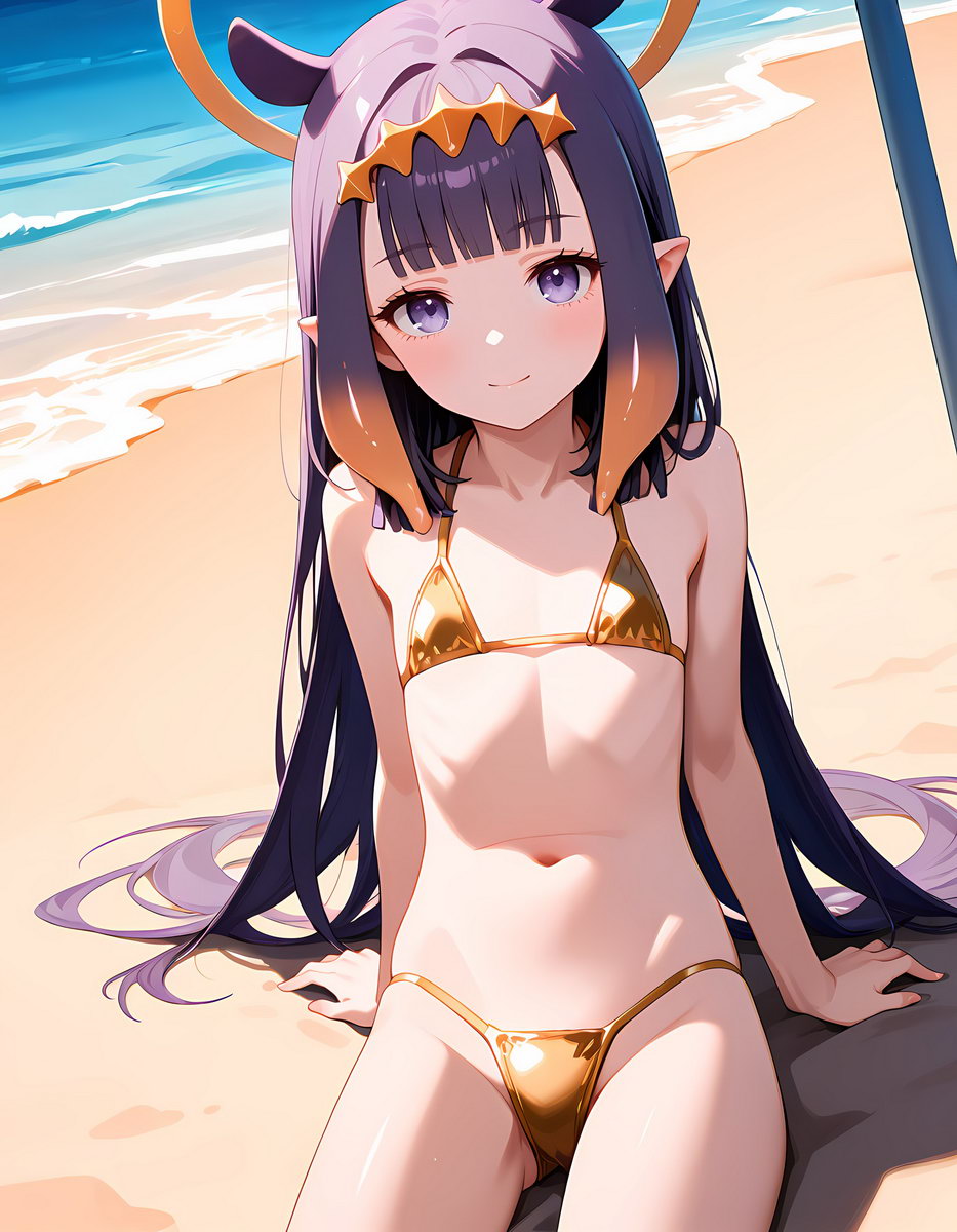 Ninomae Ina'nis Golden Bikini