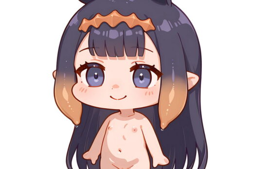 Chibi Ninomae Ina’nis Naked pussy nipples