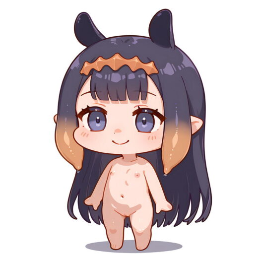 Chibi Ninomae Ina’nis Naked pussy nipples