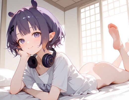 Ninomae Ina’nis Lying on Bed butt pussy anal
